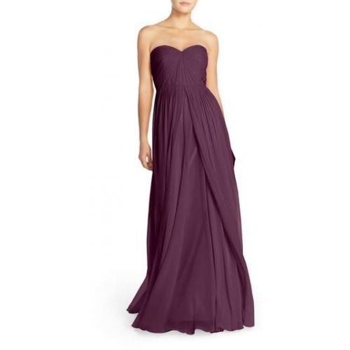  Jenny Yoo Mira Convertible Strapless Chiffon Gown