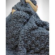 JennysKnitCo Chunky blanket, Merino wool blanket, Chunky knit blanket, Wool blanket, Blanket, Knitted blanket, Knit blanket, Throw Blanket, Blanket Throw