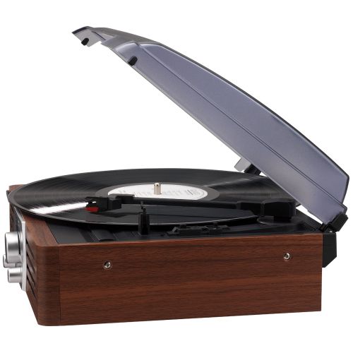  Jensen 3-Speed Stereo Turntable with AMFM Stereo Radio