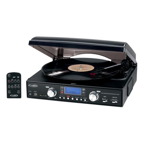 Jensen JTA-460 3-Speed Stereo Turntable with MP3 Encoding System and AMFM Stereo Radio
