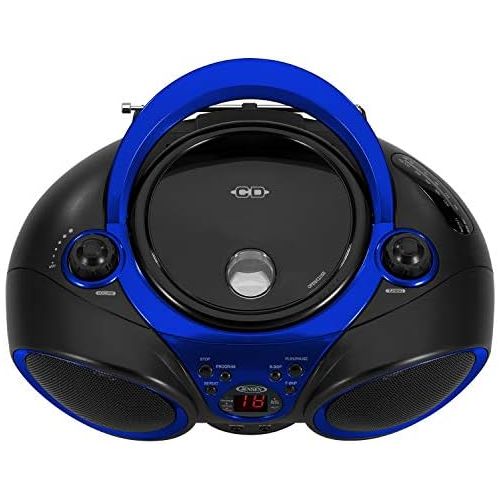  [아마존베스트]Jensen CD-490 Portable Sport Stereo CD Player with AM/FM Radio and Aux Line-in & Headphone Jack (Blue)