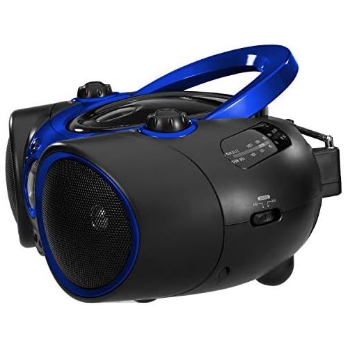  [아마존베스트]Jensen CD-490 Portable Sport Stereo CD Player with AM/FM Radio and Aux Line-in & Headphone Jack (Blue)