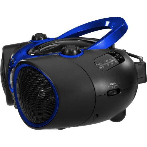  [아마존베스트]Jensen CD-490 Portable Sport Stereo CD Player with AM/FM Radio and Aux Line-in & Headphone Jack (Blue)