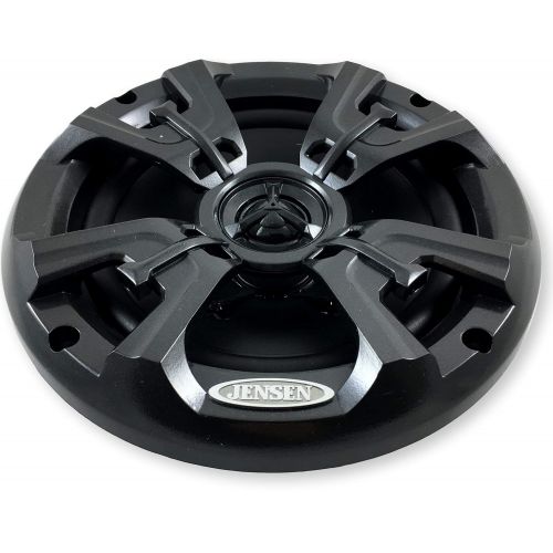  Jensen MSX60RVR Marine Speakers 6.5 Coaxial Speaker, Completely Waterproof With UV Resistant Materials To Withstand the Outdoor Elements, Sold as Pair, Graphite Gray