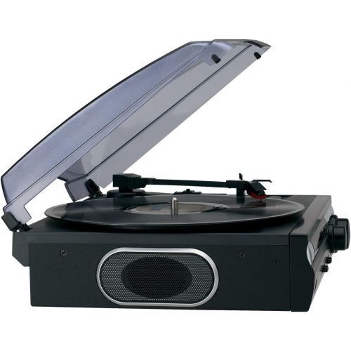  Jensen JTA-230 3 Speed Stereo Turntable with Built in Speakers, Aux in, Vinyl to MP3 Converting/Encoding