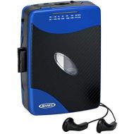 [아마존베스트]Jensen Portable Stereo Cassette Player with AM/FM Radio + Sport Earbuds (Blue)