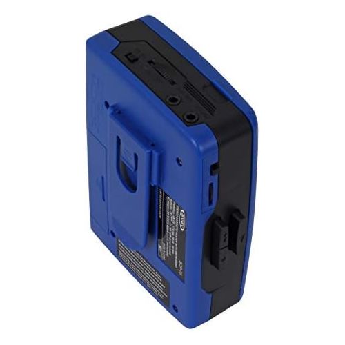  [아마존베스트]Jensen Portable Stereo Cassette Player with AM/FM Radio + Sport Earbuds (Blue)