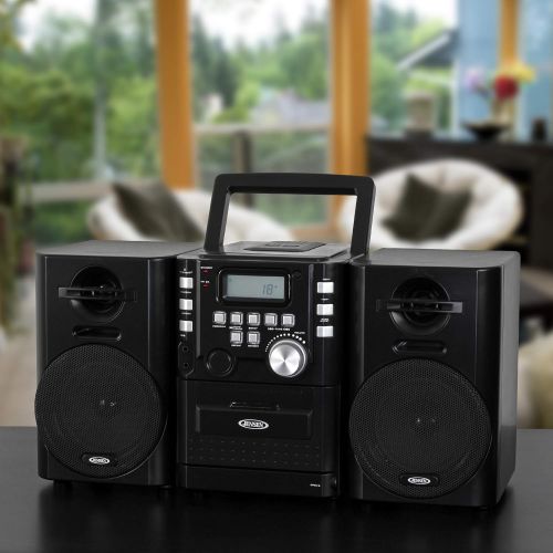  [아마존베스트]Jensen CD-725 Portable CD Music System with Cassette and FM Stereo Radio