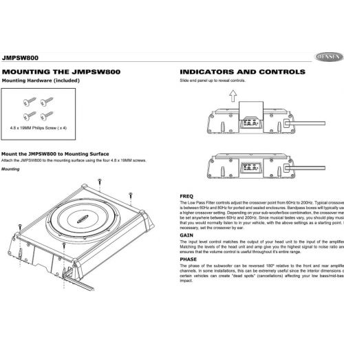  [아마존베스트]Jensen JMPSW800 Amplified Subwoofer - 8