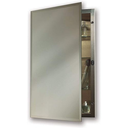  Jensen 1447X Bevel Mirror Medicine Cabinet, 16 x 20, Stainless Steel