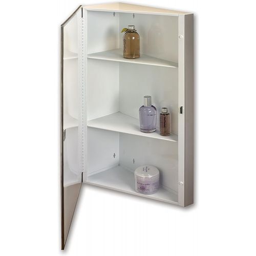  Jensen 867P36WHX Corner Bevel Mirror Medicine Cabinet, 16 x 36