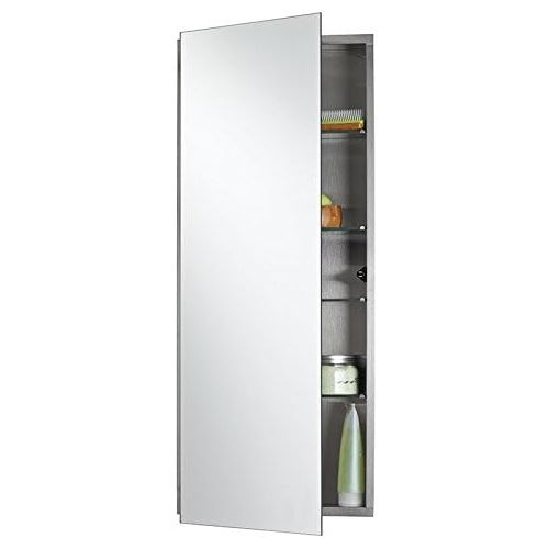  Jensen 629SSX 629SS Polished Edge Mirror Medicine Cabinet, 15 x 36, Stainless Steel