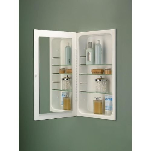 Jensen 1035P24WHGX Polished Edge Mirror Medicine Cabinet, 16 x 26