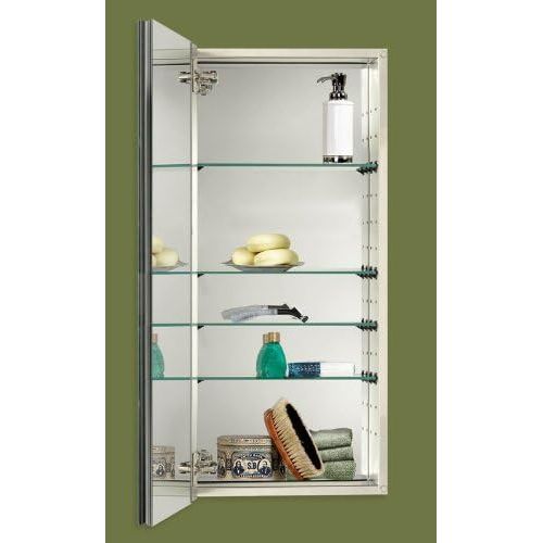  Jensen S468344SS Studio IV Series Recessed Beveled Mirror Medicine Cabinet, White