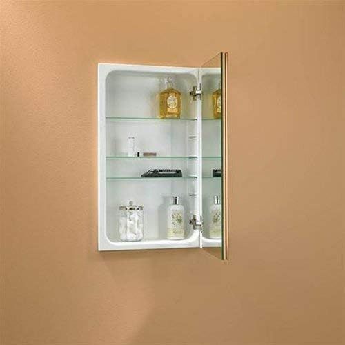  Jensen 625N244COCX Satin Copper Frame Medicine Cabinet, 15.75 x 25.5