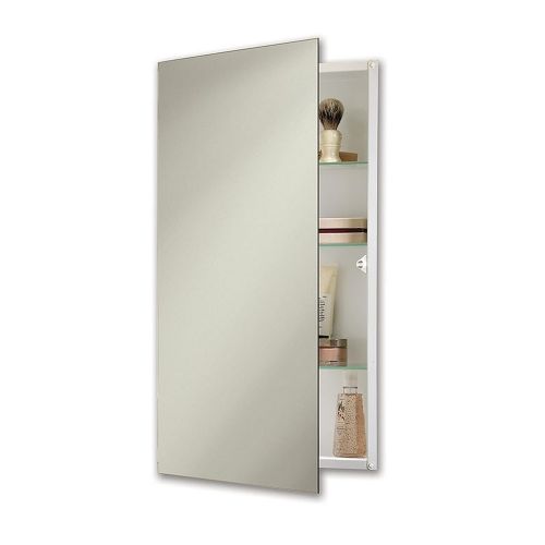  Jensen 869P24WHGX Polished Edge Mirror Medicine Cabinet, 15 x 26