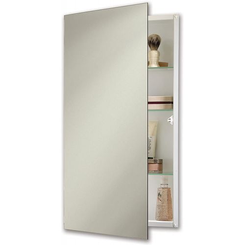  Jensen 869P34WHGX Polished Edge Mirror Medicine Cabinet, 15 x 36