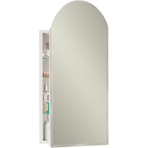  Jensen 52WH244PAX Bevel Mirror Medicine Cabinet, 15 x 31.25