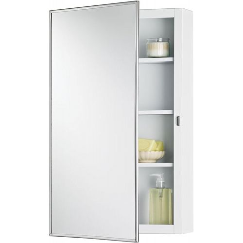  Jensen 260P26CHX Stainless Steel Frame Medicine Cabinet, 16 x 26