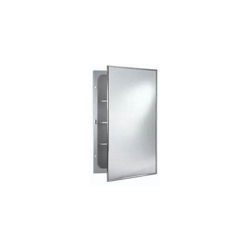  Jensen 420BCX Stainless Steel Frame 16.125 by 22.1875 Medicine Cabinet, 16.12 x 22.18