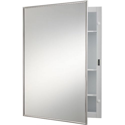  Jensen 420BCX Stainless Steel Frame 16.125 by 22.1875 Medicine Cabinet, 16.12 x 22.18