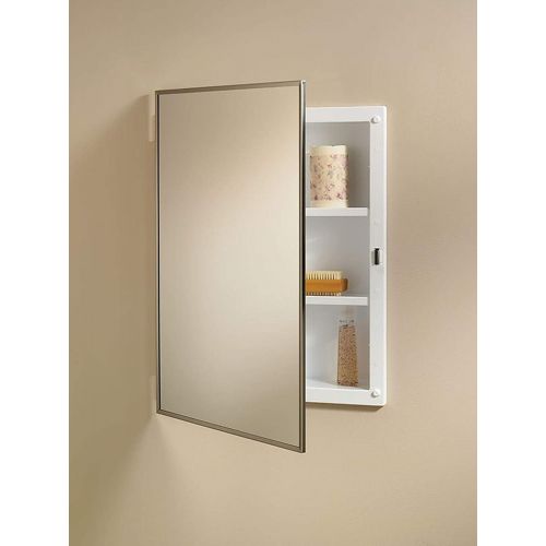  Jensen 84018CHX Stainless Steel Frame Medicine Cabinet, 16 x 22