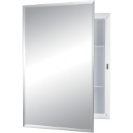 Jensen 868M22XWHZX Bevel Mirror Medicine Cabinet, 16 x 22