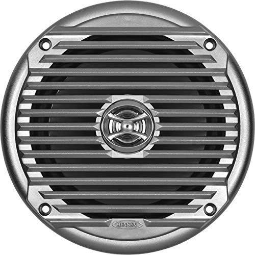  Jensen MS6007SR 6.5 Coaxial Waterproof Silver Speaker, 60 watts max Power handling, Sensitivity @ 1W1 Meter 88 dB, Frequency Response 65Hz-20kHz, Nominal Impedance 4 Ohms, 7-18 G