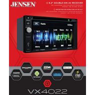 Jensen VX4022 6.2 inch LCD Multimedia Touch Screen Double Din Car Stereo Receiver with Built-In Bluetooth, CDDVD Player & USB Port