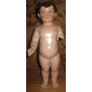 Jenzart Large 13 Inch Antique Flesh Tinted Frozen Charlie, Tragically Flawed