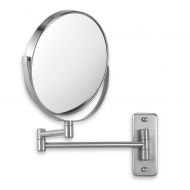 Jerdon Wall-Mount 8X1X Magnifying Swivel Mirror in Nickel