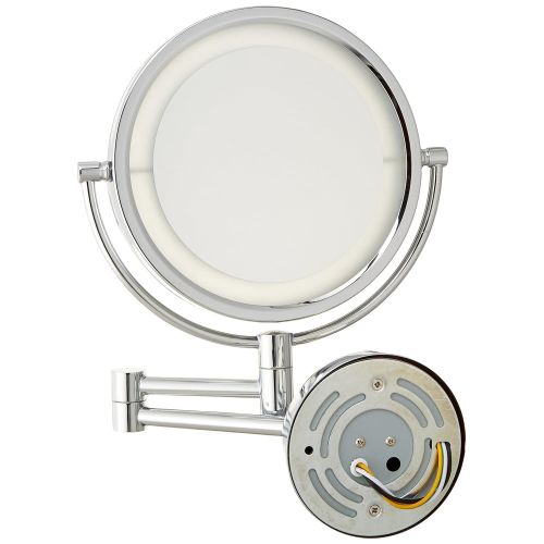  Jerdon HL88CLD 8.5-Inch LED Lighted Direct Wire Wall Mount Makeup Mirror with 8x Magnification, Chrome Finish