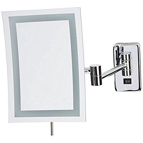  Jerdon JRT710CLD Wall Mount Rectangular Direct Wire Makeup Mirror, Chrome Finish, 6.5 x 9