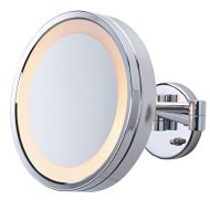 Jerdon HL8C 3X Magnification Lighted Direct Wire Wall Mount Mirror, Chrome