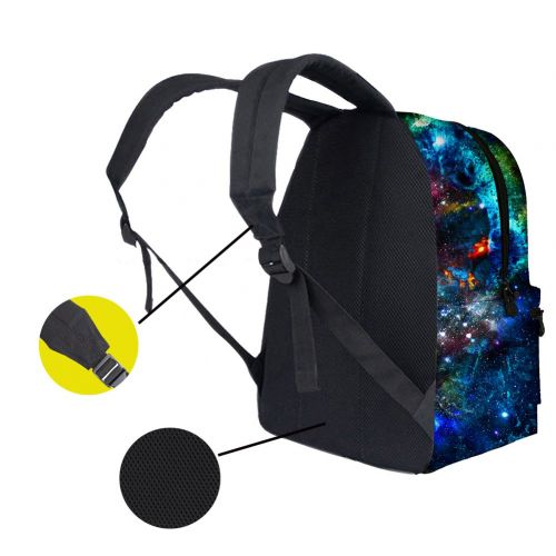  JeremySport TrendyMax Galaxy Pattern Grade Backpack for Elementary Kids