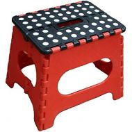 [아마존베스트]Jeronic Super Strong Folding Step Stool for Adults and Kids, Red Kitchen Stepping, Garden Step Stool, Holds up to 300 lbs.