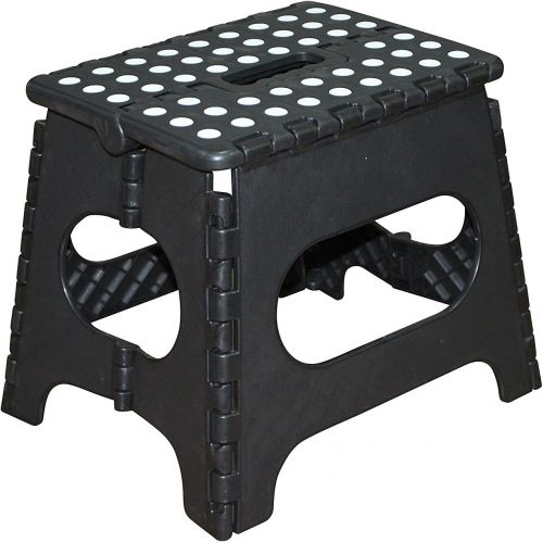  [아마존베스트]Jeronic 11-Inch Plastic Folding Step Stool, Black
