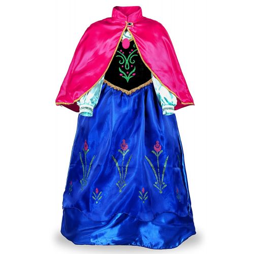  JerrisApparel Snow Party Elsa Dress Queen Costume Princess Anna Girls Dress Up