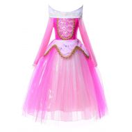 JerrisApparel New Princess Aurora Costume Girls Party Dress