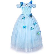 JerrisApparel Girls Princess Costume Butterfly Halloween Party Dress