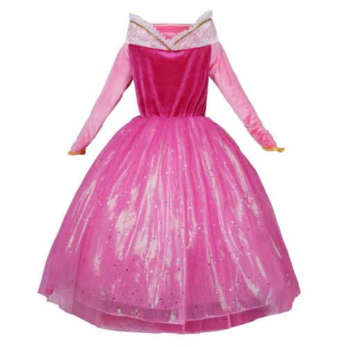  JerrisApparel Princess Aurora Dress Girl Party Dress Ceremony Fancy Costume