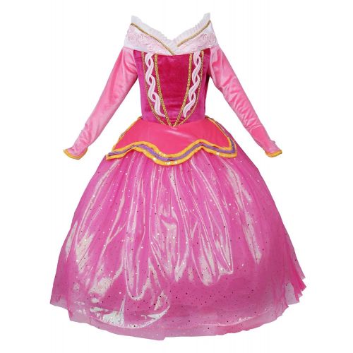  JerrisApparel Princess Aurora Dress Girl Party Dress Ceremony Fancy Costume