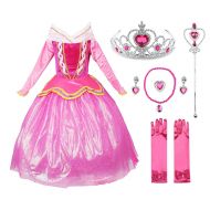 JerrisApparel Princess Aurora Dress Girl Party Dress Ceremony Fancy Costume