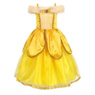 JerrisApparel Princess Belle Costume Deluxe Party Fancy Dress Up for Girls