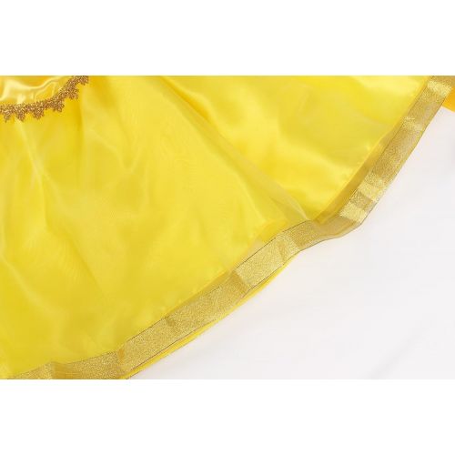  JerrisApparel Princess Belle Costume Deluxe Party Fancy Dress Up for Girls