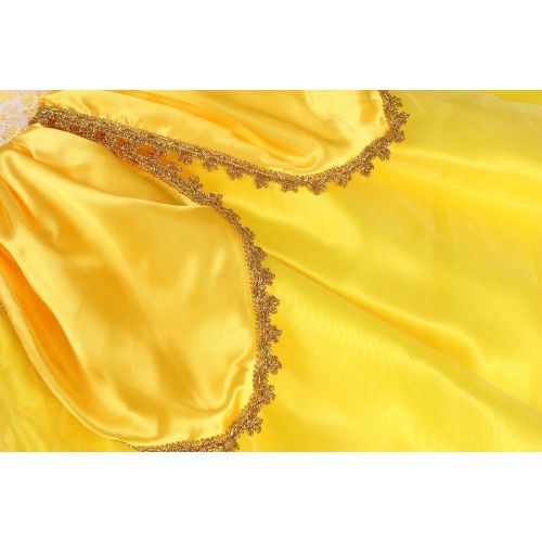  JerrisApparel Princess Belle Costume Deluxe Party Fancy Dress Up for Girls