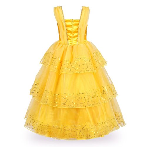  JerrisApparel Princess Belle Deluxe Ball Gown Costume for Little Girl