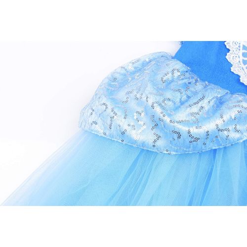  JerrisApparel Girl Princess Dress Deluxe Cinderella Costume Halloween Party Cosplay