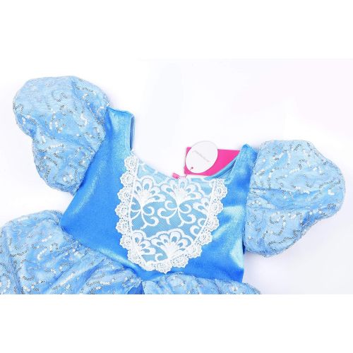  JerrisApparel Girl Princess Dress Deluxe Cinderella Costume Halloween Party Cosplay