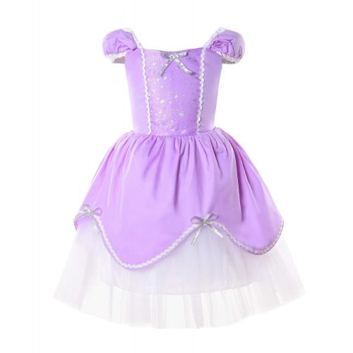  JerrisApparel Girl Princess Aurora Belle Rapunzel Costume Fancy Party Dress-Up